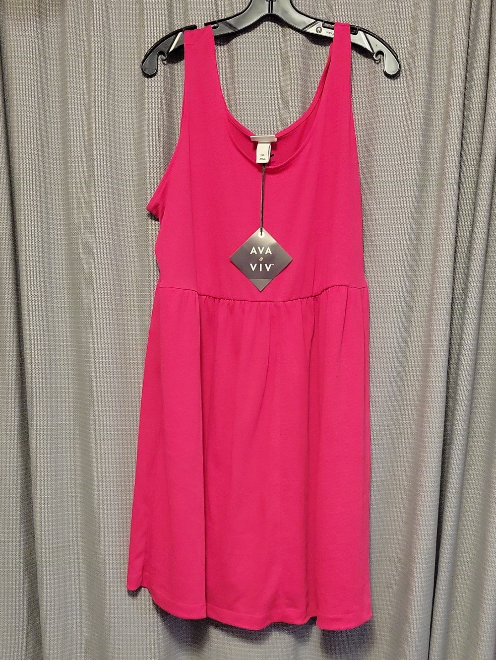 Ava & Viv Bright Pink Scoop Neck Tank Dress